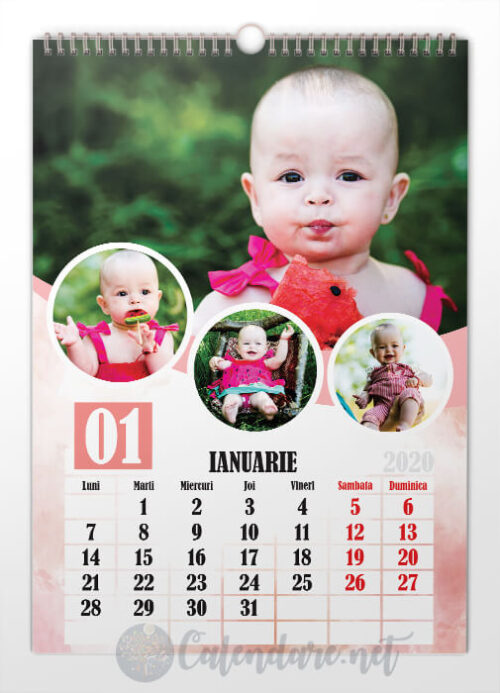 Calendar de perete personalizat - Model 06