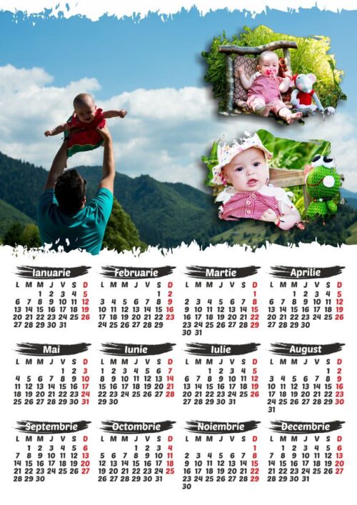 Calendar magnetic personalizat - Model 2