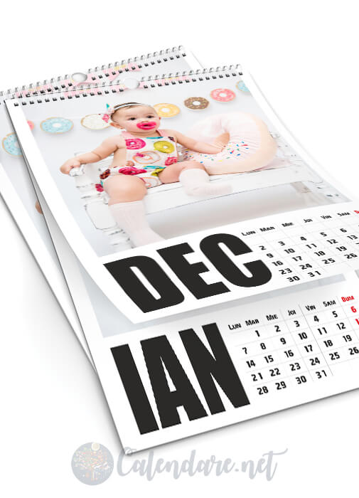 Calendar de perete personalizat - Model 05 - imagine 3